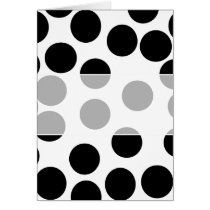 Big Dots. Black and White Pattern. Cards