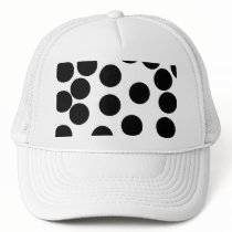 Big Dots. Black and White Pattern. Trucker Hats