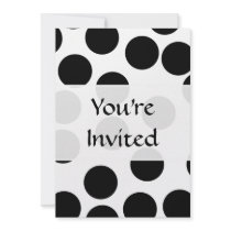 Big Dots. Black and White Pattern. Personalized Announcement