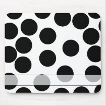Big Dots. Black and White Pattern. Mousepads