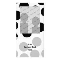 Big Dots. Black and White Pattern. Custom Photo Card
