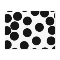 Big Dots. Black and White Pattern. Postcards