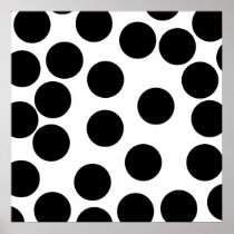 Big Dots. Black and White Pattern. Posters