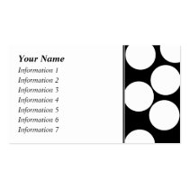 Big Dots in Black and White. Business Card Templates