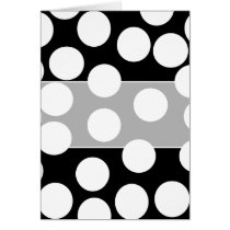 Big Dots in Black and White. Greeting Card