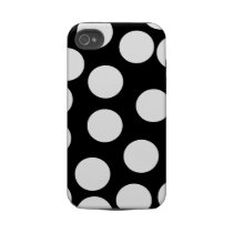 Big Dots in Black and White. Tough Iphone 4 Cases