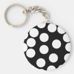 Big Dots in Black and White. Key Chain