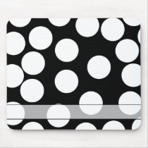 Big Dots in Black and White. Mouse Pad
