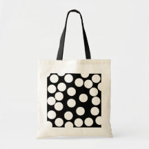 Big Dots in Black and White. Tote Bag