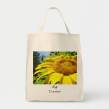 Big Dreams! Beach Tote bag Duffle bags Sunflowers