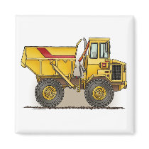 Big Dump Truck Square Magnet