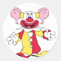 Big Ears Clown Stickers