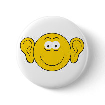 Big Ears Smiley Face Pin