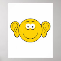 Big Ears Smiley Face Print