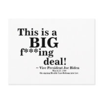 Big f***ing deal postcard