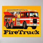 Big Firetruck Poster