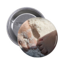 Big Foot Little Foot at the Beach Florida gulf Button
