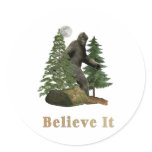 Big foot round stickers