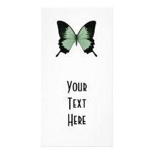 Big Green & Black Butterfly Photo Card