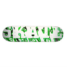 Big green scribbles skate decks