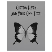 Big Grey & Black Butterfly