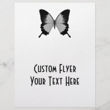 Big Grey & Black Butterfly Full Color Flyer