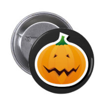 Big grin Halloween Pumpkin button