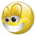 BIG GRIN SMILEY FACE stickers