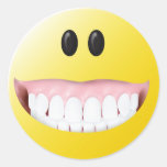 Big Gums Smiley Face Round Sticker
