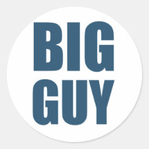 Big Guy Round Stickers