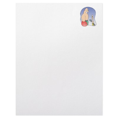 big guy vs little guy funny boxing cartoon letterhead design by sports_shop