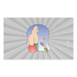 big guy vs little guy funny boxing cartoon rectangular stickers