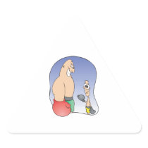 big guy vs little guy funny boxing cartoon sticker