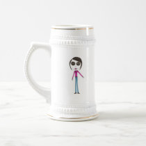 Big Head Button girl Mug