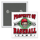 Big Kid Baseball Camp Red Helmet Buttons