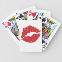 Big kiss playing cards