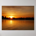 Big Lake, Alaska sunset Poster posters