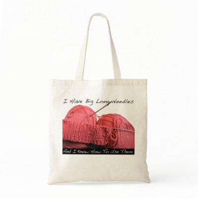 Big Long Needles Tote Bag by pjwuebker