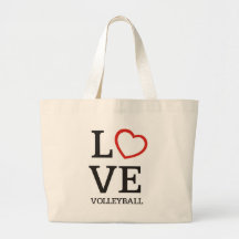 Big LOVE Volleyball Tote Bag