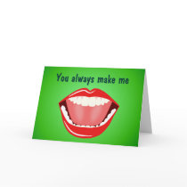 Big Mouth Humour Greeting Card Funny Birthday Card