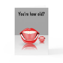 Big Mouth Humour Greeting Card Funny Birthday Card
