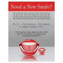 Big Mouth Large Dentist Dentistry Dental Flyers