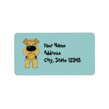 Big Nose Airedale Terrier Personalized Address Labels