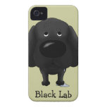Big Nose Black Labrador iPhone 4 Case-Mate Cases