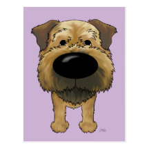 Big Nose Border Terrier Postcard