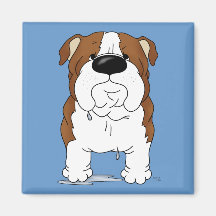 Big Nose Bulldog Fridge Magnet