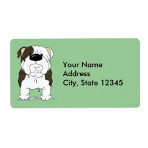 Big Nose Bulldog Personalized Shipping Label
