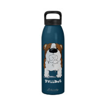Big Nose Bulldog Reusable Water Bottles
