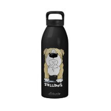 Big Nose Bulldog Water Bottle