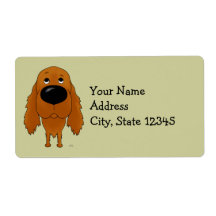 Big Nose Irish Setter Shipping Labels